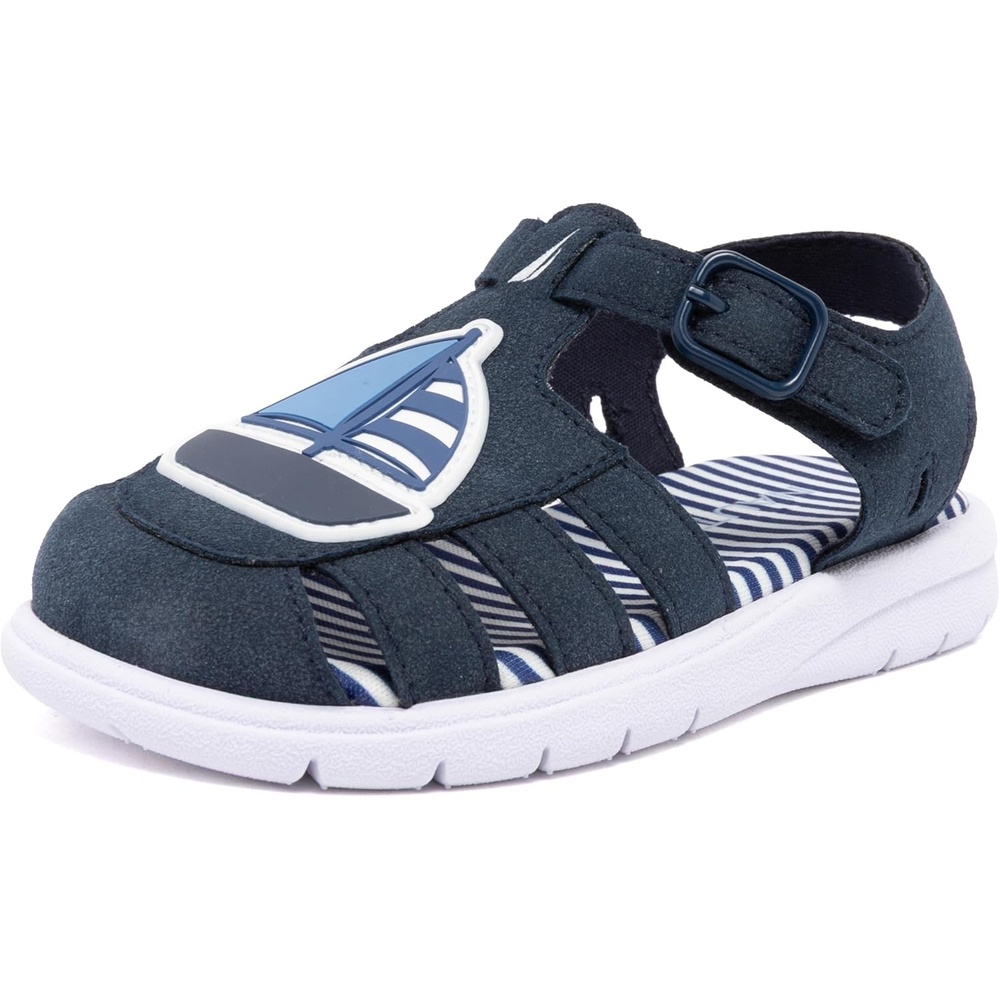 image:imageNautica Toddler Sandals  ClosedToe Athletic Summer Shoes for Boys amp Girls with Adjustable Straps Perfect for Active Play Toddler amp Little Kid SizesSail Boat Navy