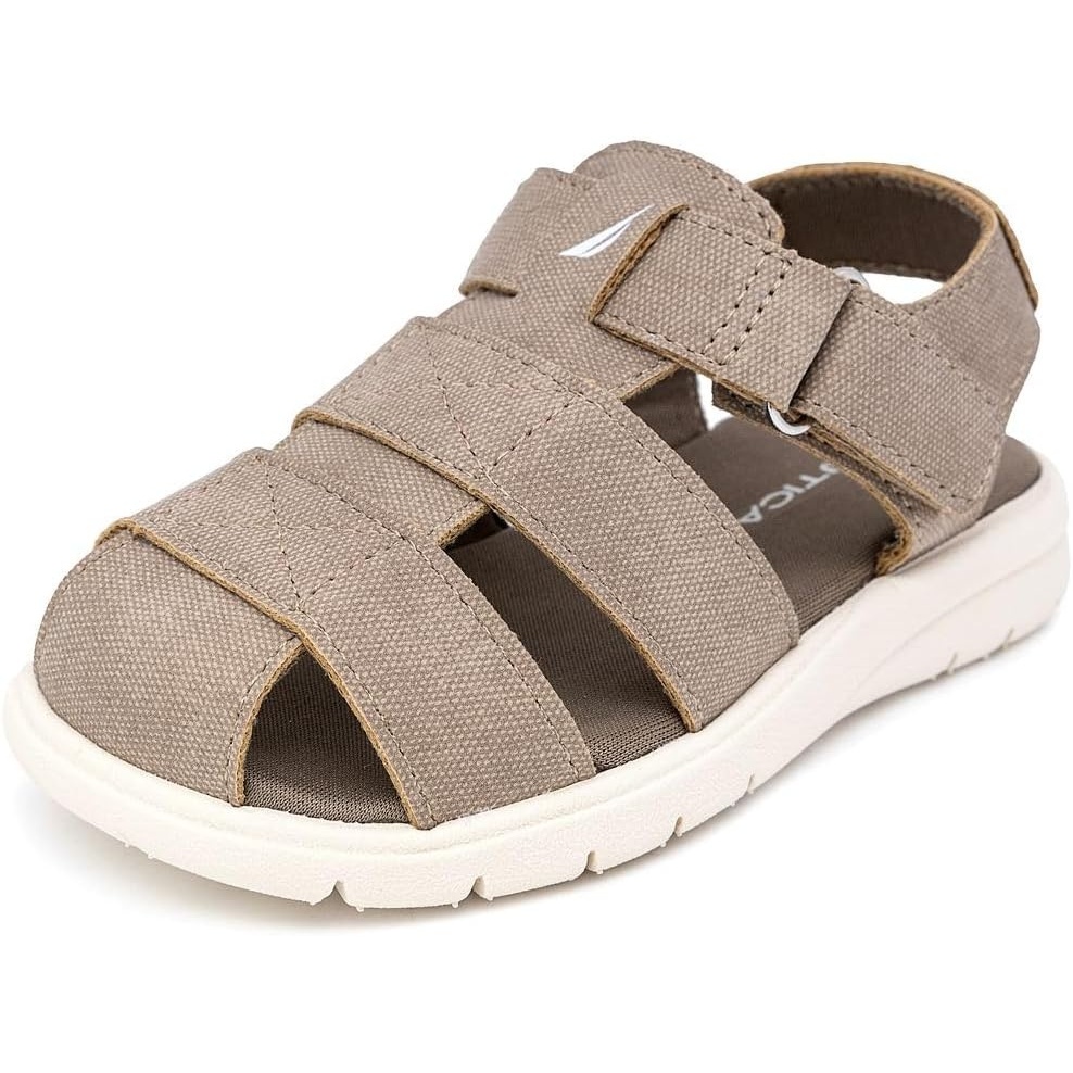 image:imageNautica Toddler Sandals ClosedToe Athletic Summer Shoes for Boys amp Girls with Adjustable Straps Perfect for Active Play Toddler amp Little Kid SizesSand