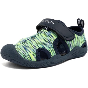 Nautica Kids Water Shoes for Boys Girls Toddler Quick Dry Swim Shoes Aqua Socks Beach Pool Closed Toe Barefoot Summer Watershoes for Toddlers Size 5-12(Navy Lime Heather)