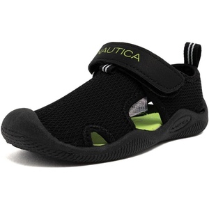 Nautica Kids Water Shoes for Boys Girls Toddler Quick Dry Swim Shoes Aqua Socks Beach Pool Closed Toe Barefoot Summer Watershoes for Toddlers Size 5-12(Black Fresh Lime)