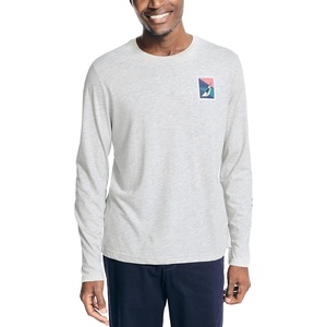Nautica Men’s Nautica Sustainably Crafted Long-Sleeve Graphic T-Shirt(Grey Htr)