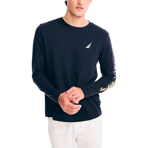 Nautica Men’s Nautica Sustainably Crafted Long-Sleeve Graphic T-Shirt(Navy)
