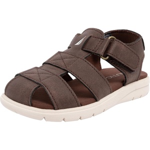 Nautica Toddler Sandals – Closed-Toe Athletic Summer Shoes for Boys & Girls with Adjustable Straps, Perfect for Active Play (Toddler & Little Kid Sizes)(Chocolate)