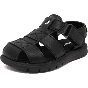 Nautica Toddler Sandals – Closed-Toe Athletic Summer Shoes for Boys & Girls with Adjustable Straps, Perfect for Active Play (Toddler & Little Kid Sizes)(Black Mono)
