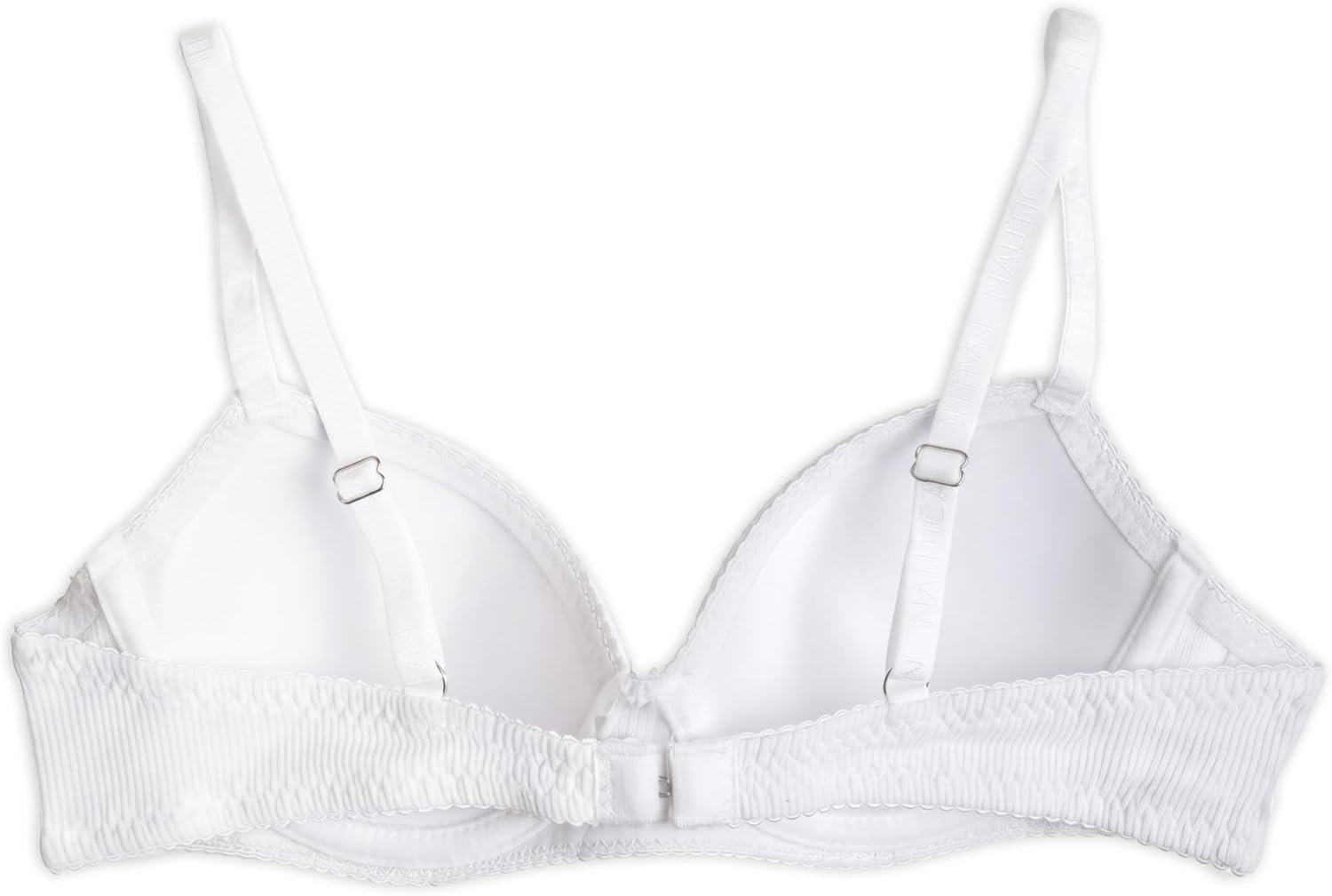 image:imageNautica Girls Training Bras 23 Pack ACup Ribbed Molded Starter Bras for Teens with Adjustable Straps Sizes 30A36ALt Heather GreyWhiteBlue Iris