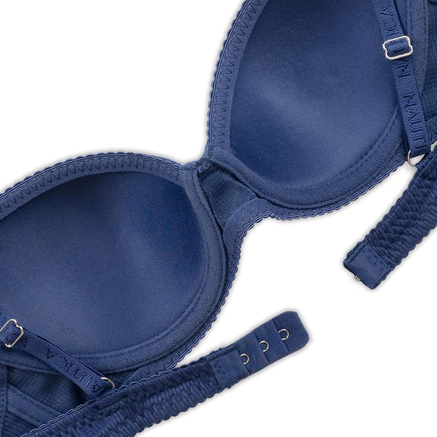 image:imageNautica Girls Training Bras 23 Pack ACup Ribbed Molded Starter Bras for Teens with Adjustable Straps Sizes 30A36ALt Heather GreyWhiteBlue Iris