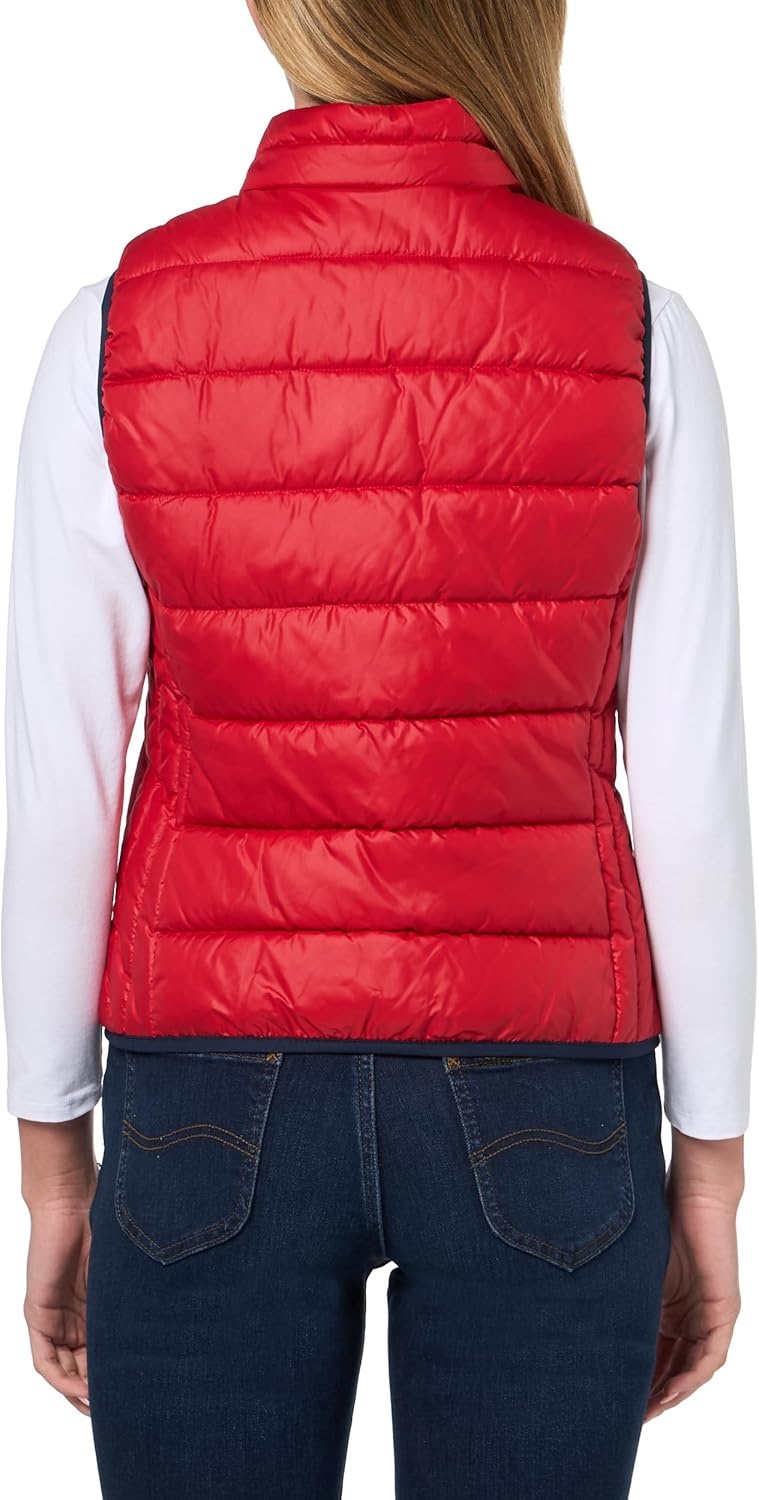 image:imageNautica Womens Zipup Sleeveless Puffer Vest JacketHaute Red