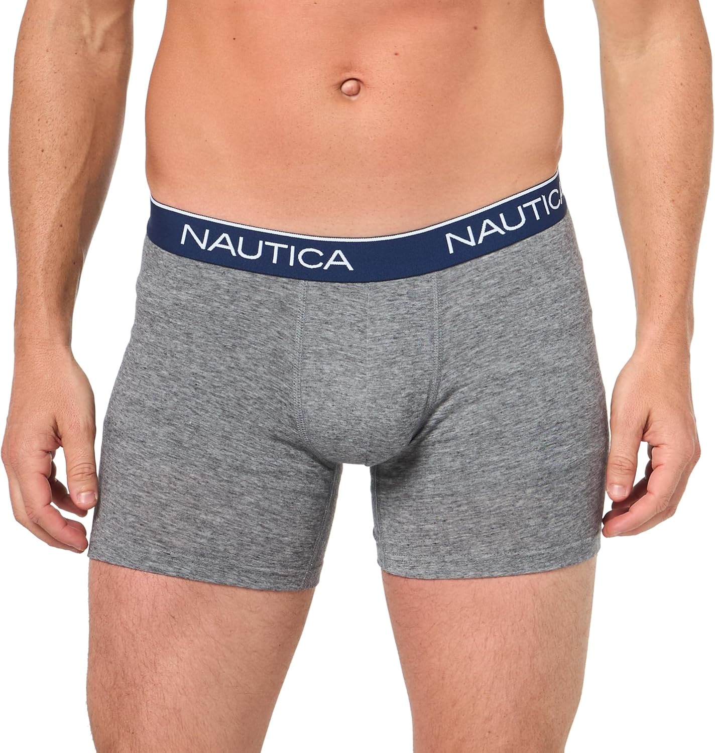 image:imageNautica Mens 4 Pack Heather Stretch Boxer BriefsBlackCharcoalHeather GreyAtlantis Heather