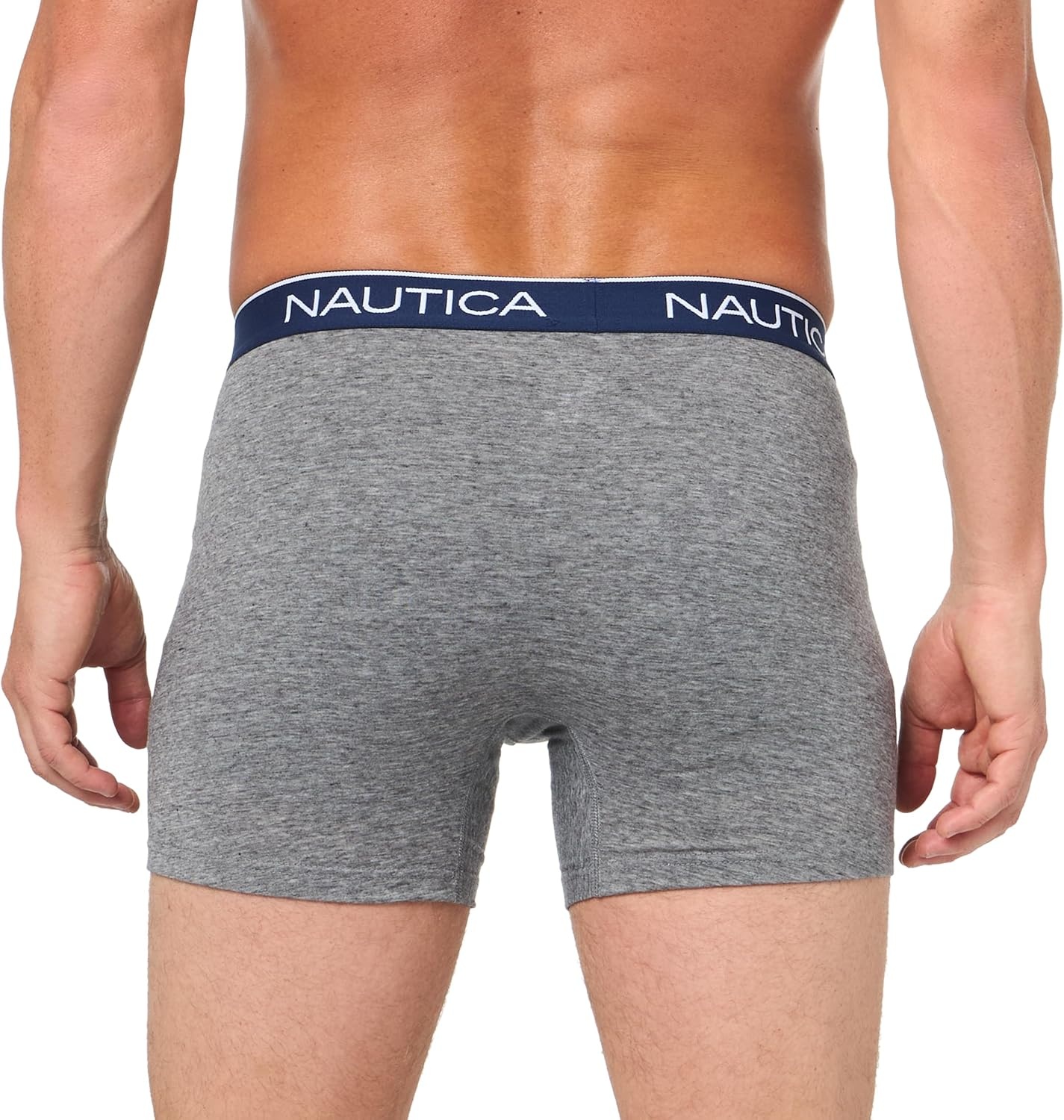 image:imageNautica Mens 4 Pack Heather Stretch Boxer BriefsBlackCharcoalHeather GreyAtlantis Heather