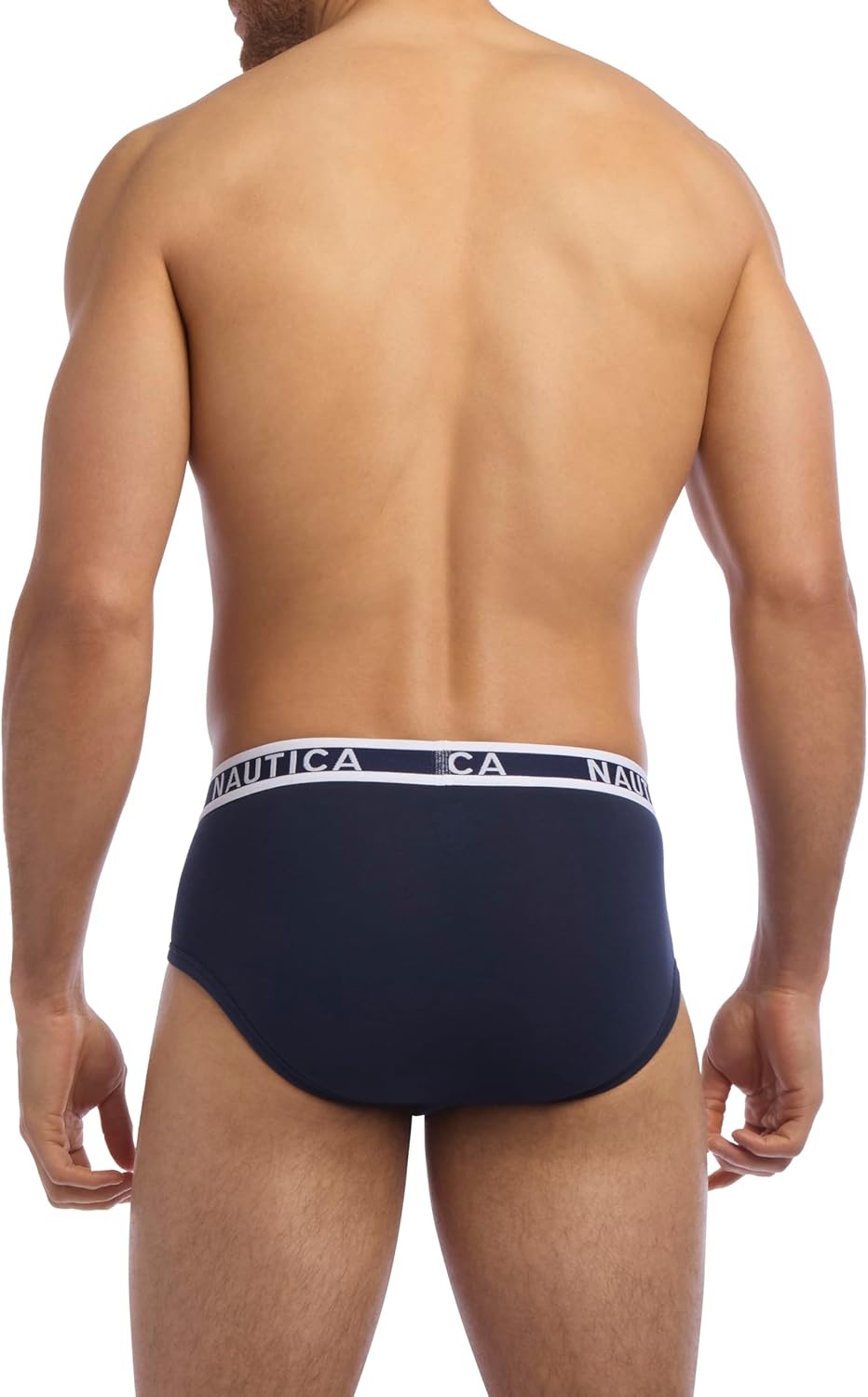 image:imageNautica Mens Classic Cotton Stretch 3Pack BriefsPeacoatAero BlueSea Cobalt
