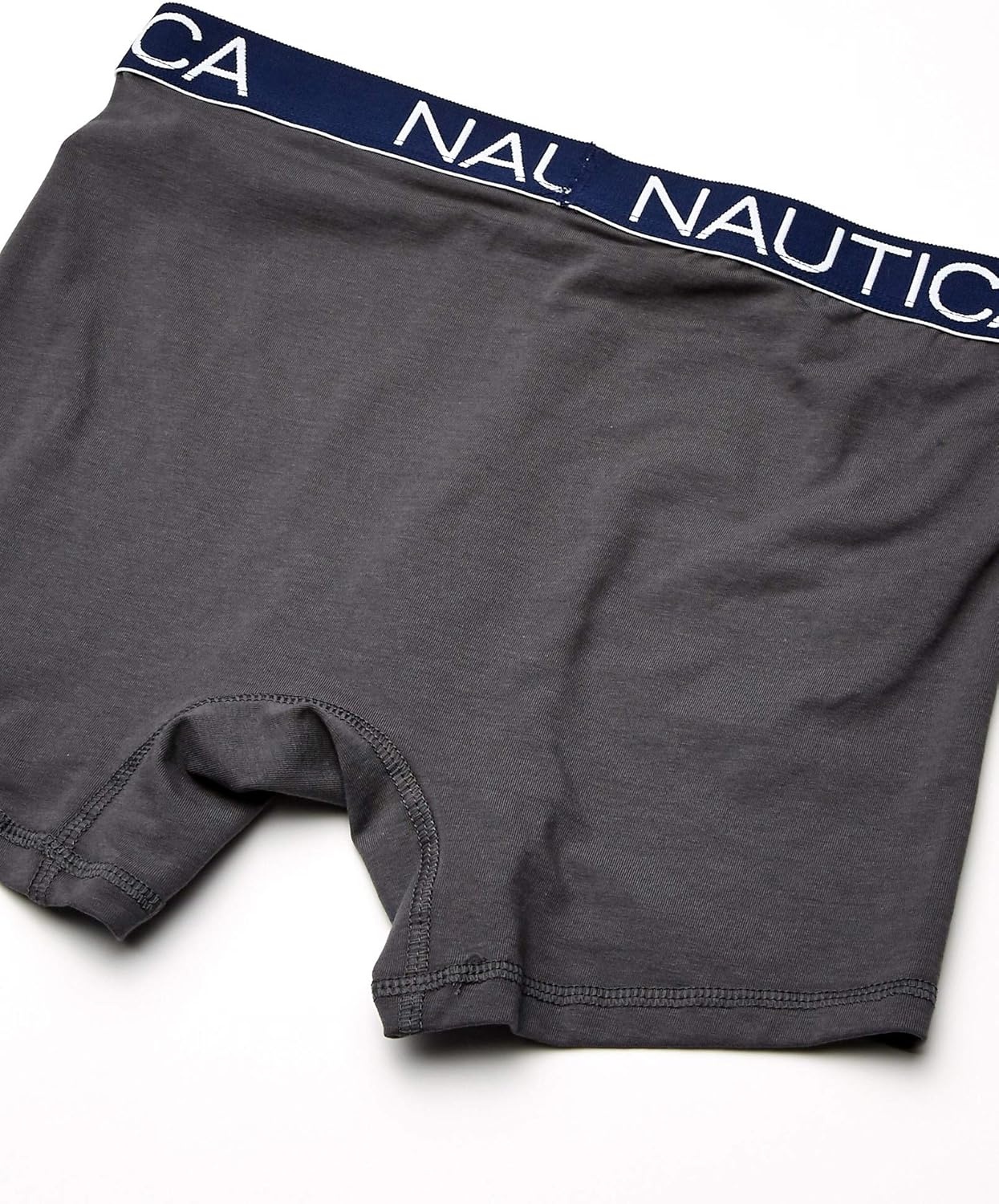 image:imageNautica Mens Cotton Stretch 4 Pack Boxer BriefsBlackCharcoalAlloyCapri Blue