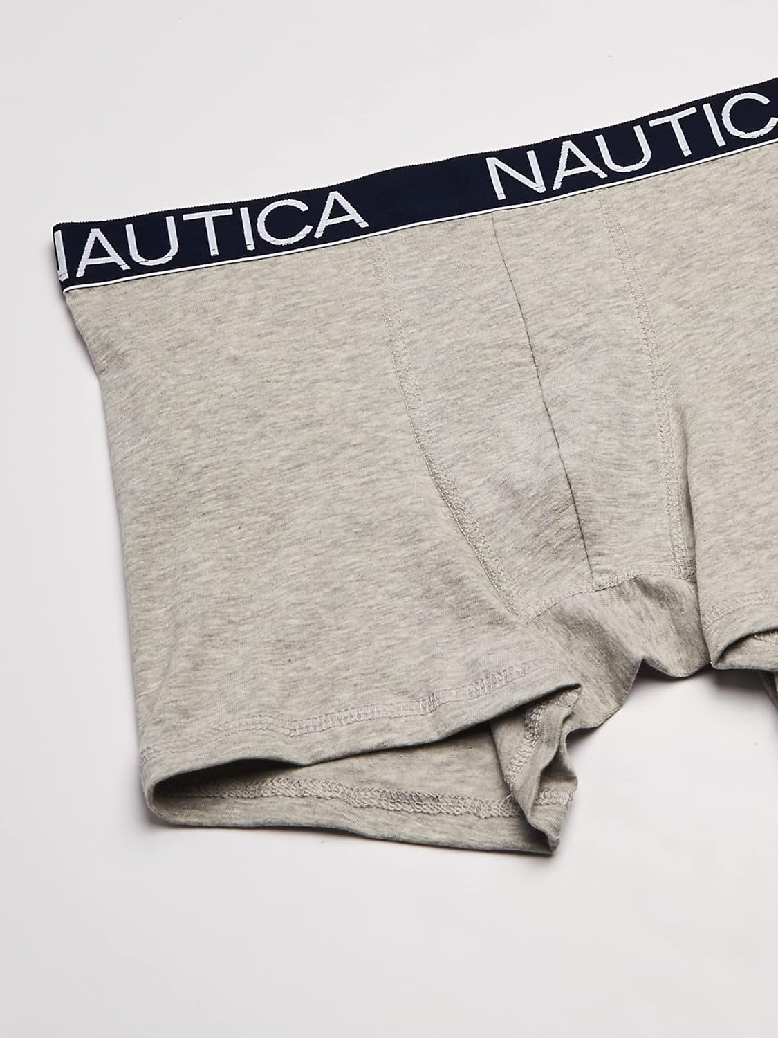 image:imageNautica Mens Cotton Stretch 4 Pack Boxer BriefsBlackHeather GreyStripe 2Anchor Print