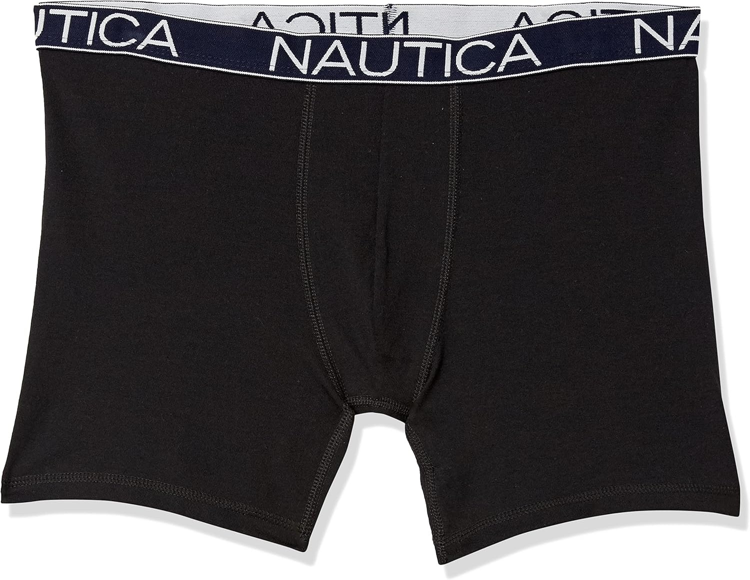image:imageNautica Mens Cotton Stretch 4 Pack Boxer BriefsBlackTawny PortSpruce BlackAnchor Print
