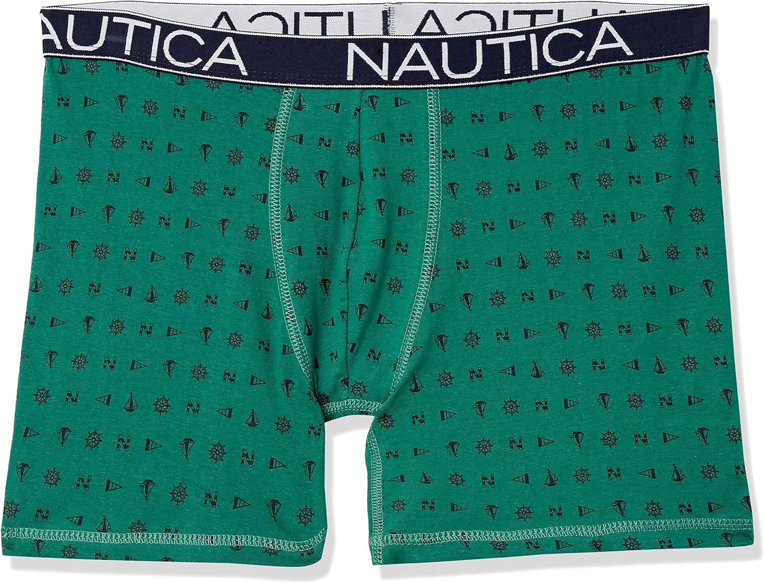 image:imageNautica Mens Cotton Stretch 4 Pack Boxer BriefsBlackTawny PortSpruce BlackAnchor Print