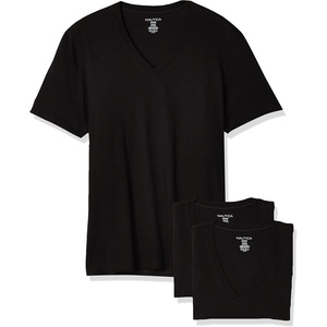 Nautica Men’s Cotton V-Neck 3-Pack T-Shirts(Black New – 3 Pack)