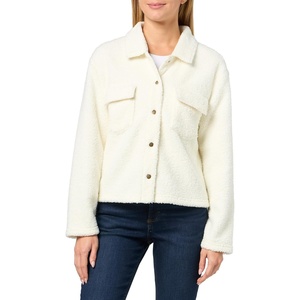 Nautica Women’s Cropped Soft Sherpa Jacket(Soft Ivory)