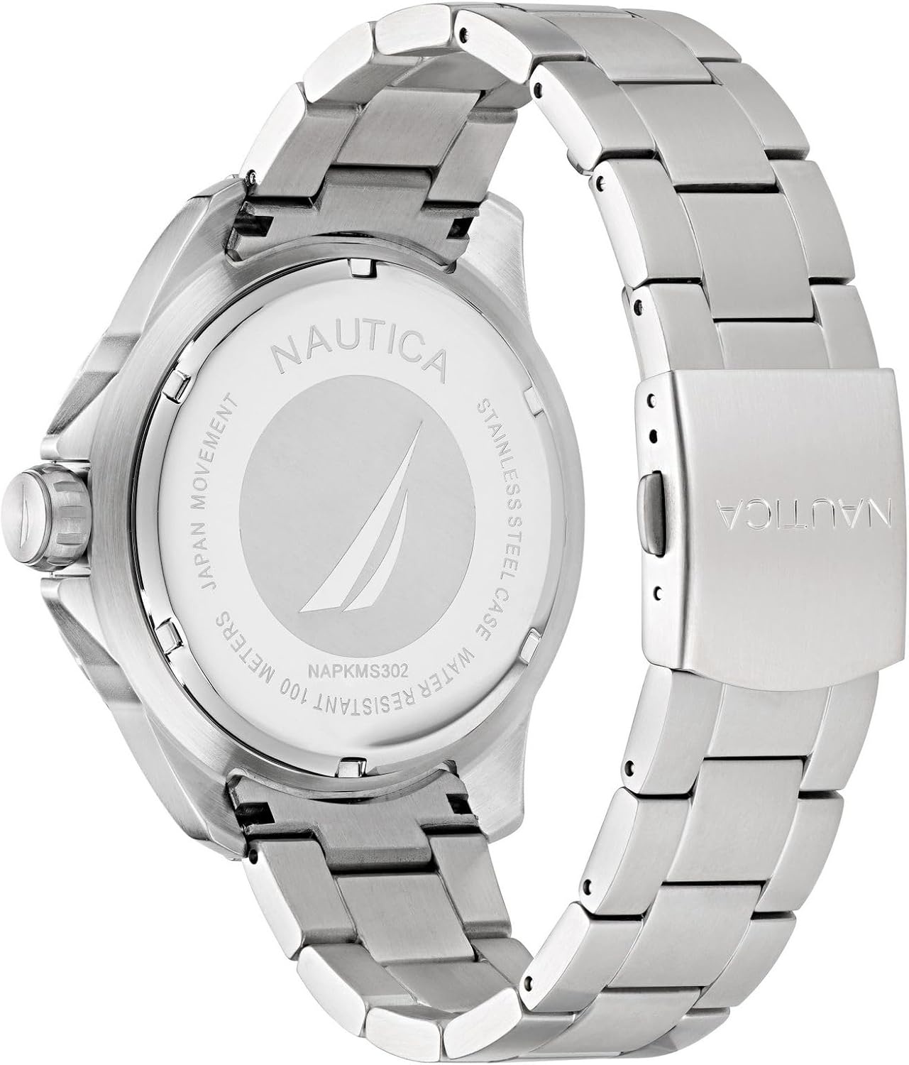 image:imageNautica Mens NAPKMS302 KOH May Bay Recycled 85 Stainless Steel Bracelet Watch