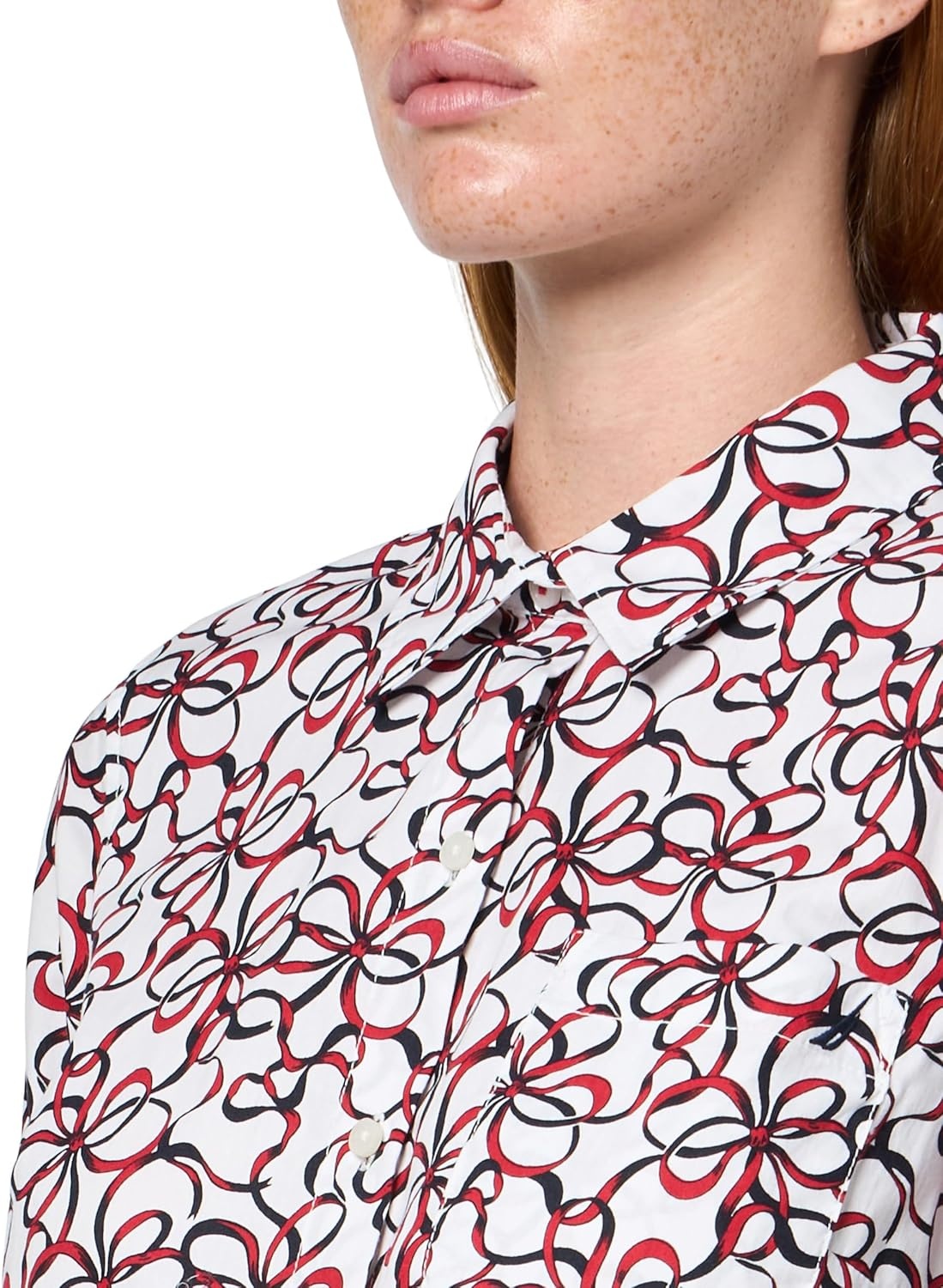 image:imageNautica Womens Jeans Long Sleeve Button Down Collared Shirt Bright White Multi Medium