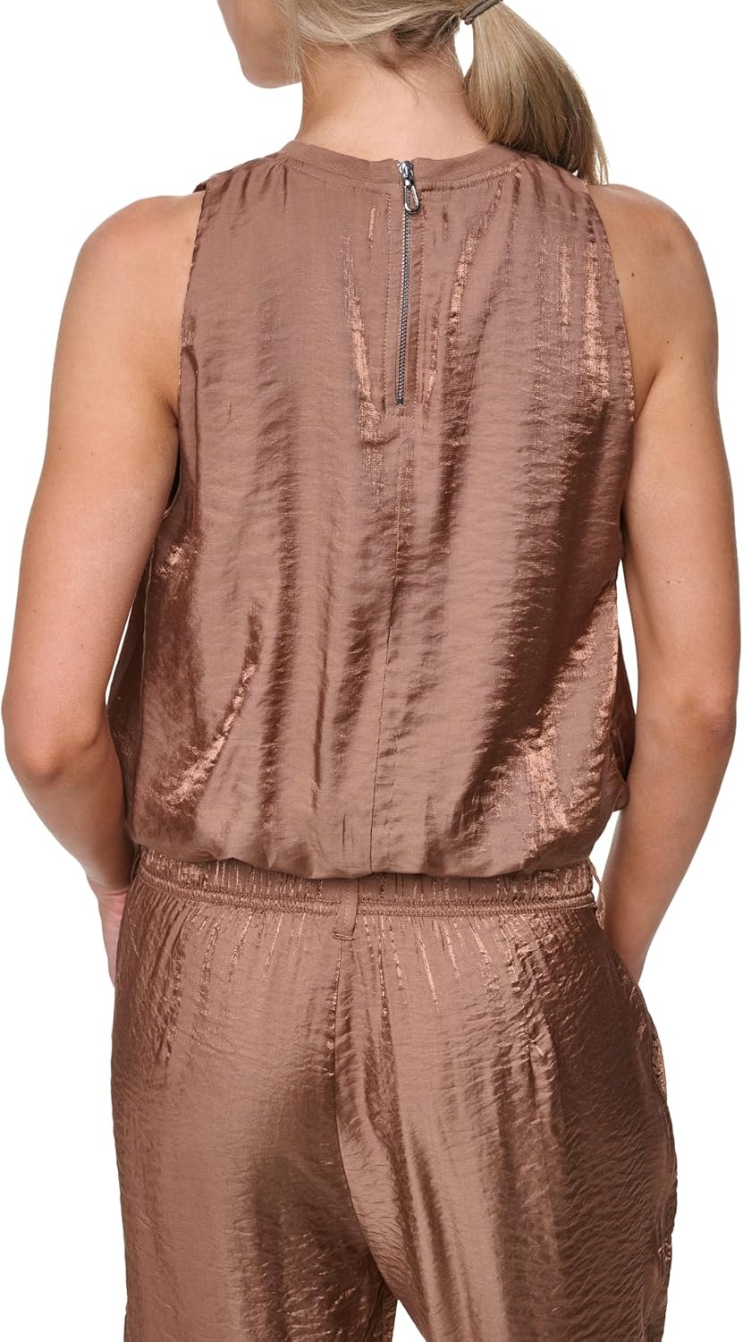 image:imageNautica Womens Short Sleeve Linen Blend Button Up Collared Camp ShirtBarley
