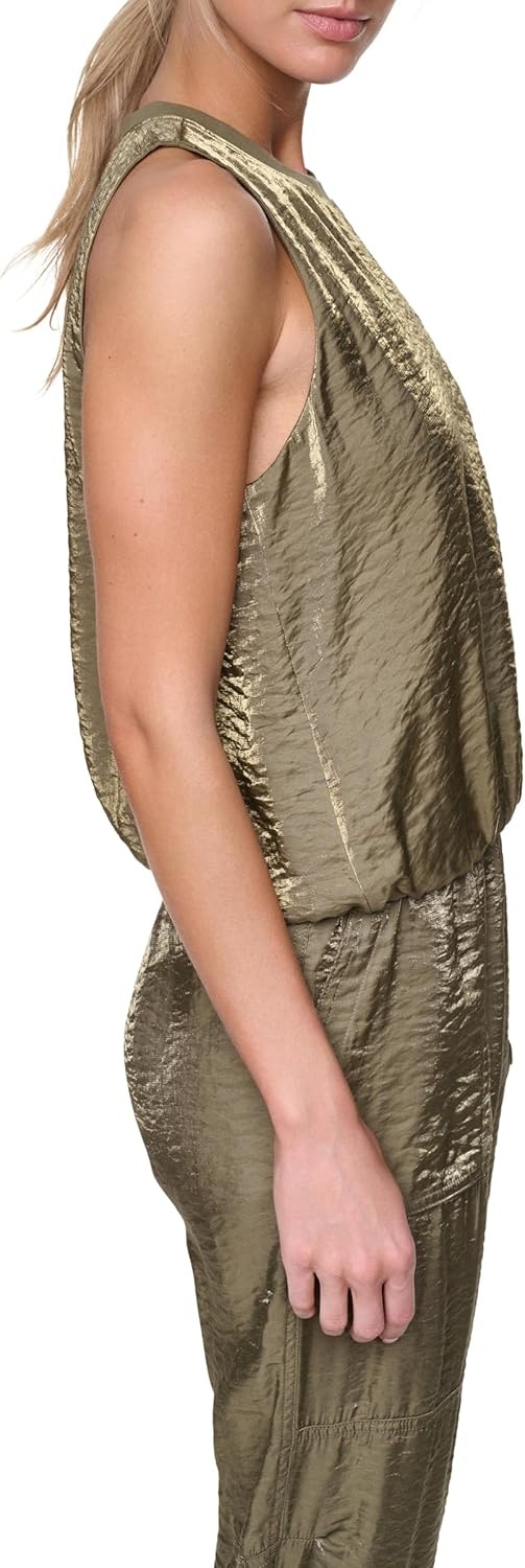 image:imageNautica Womens Short Sleeve Linen Blend Button Up Collared Camp ShirtBurnt Olive