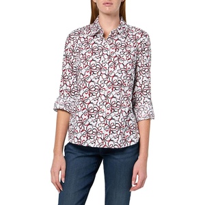 Nautica Women’s Jeans Long Sleeve Button Down Collared Shirt, Bright White Multi, Medium