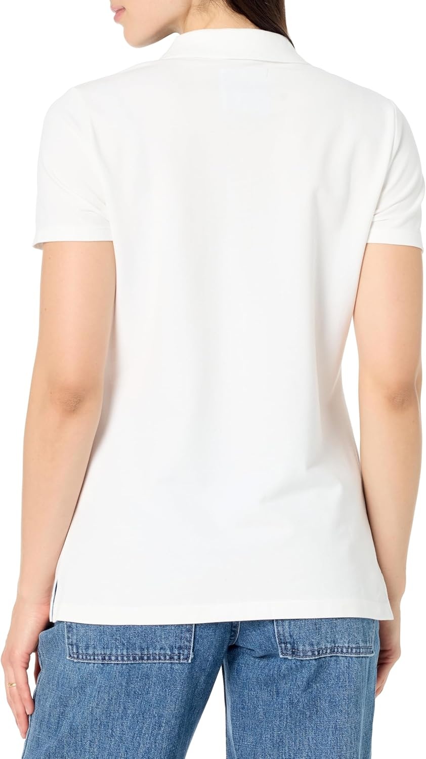image:imageNautica Womens 5Button Short Sleeve Breathable 100 Cotton Polo ShirtBright White New