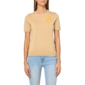 Nautica Women’s Short Sleeve Solid Butterfly Pullover Sweater(Irish Cream Multi)