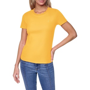 Nautica Women’s Solid Short Sleeve Crew Neckline T-Shirt(Deep Maize)