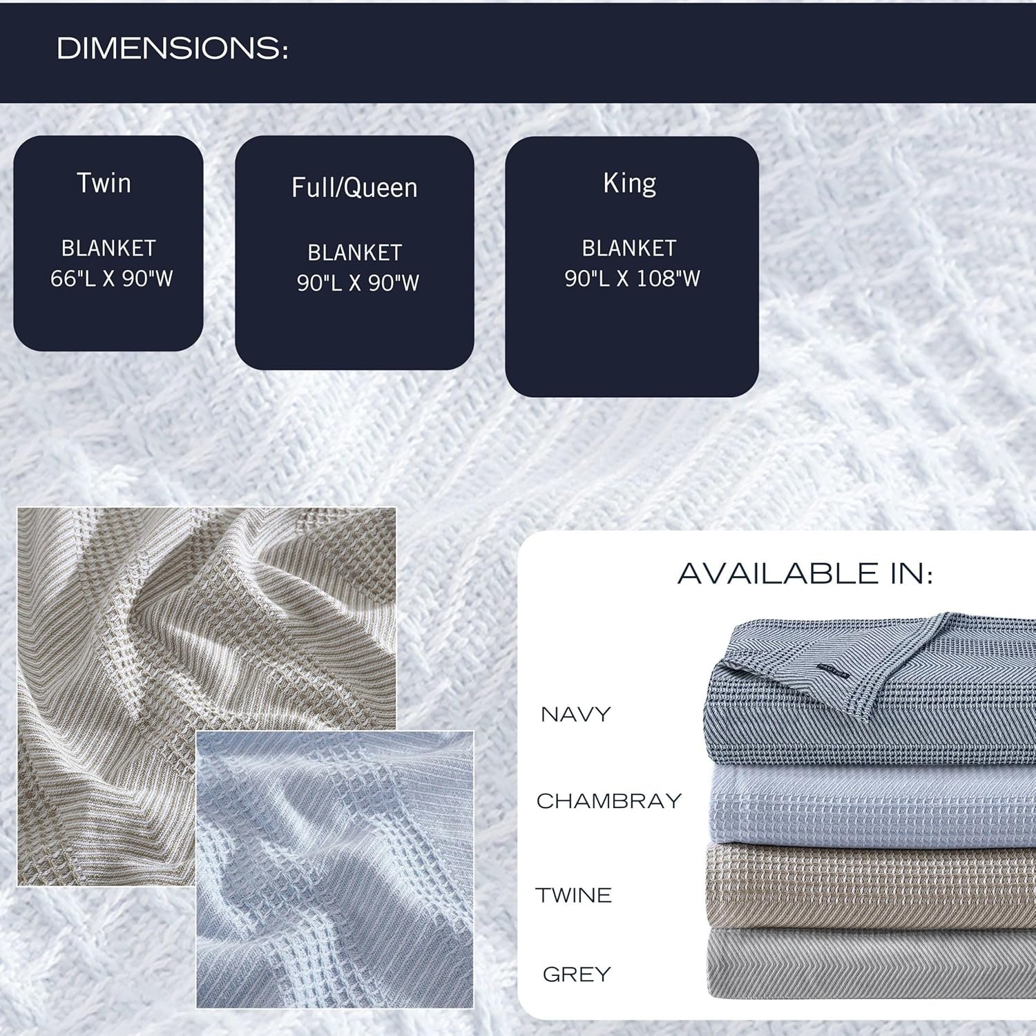 image:imageNautica Twin Blanket Soft Cotton Bedding Medium Weight for All Seasons Chevron Light Brown TwinChevron Light Brown