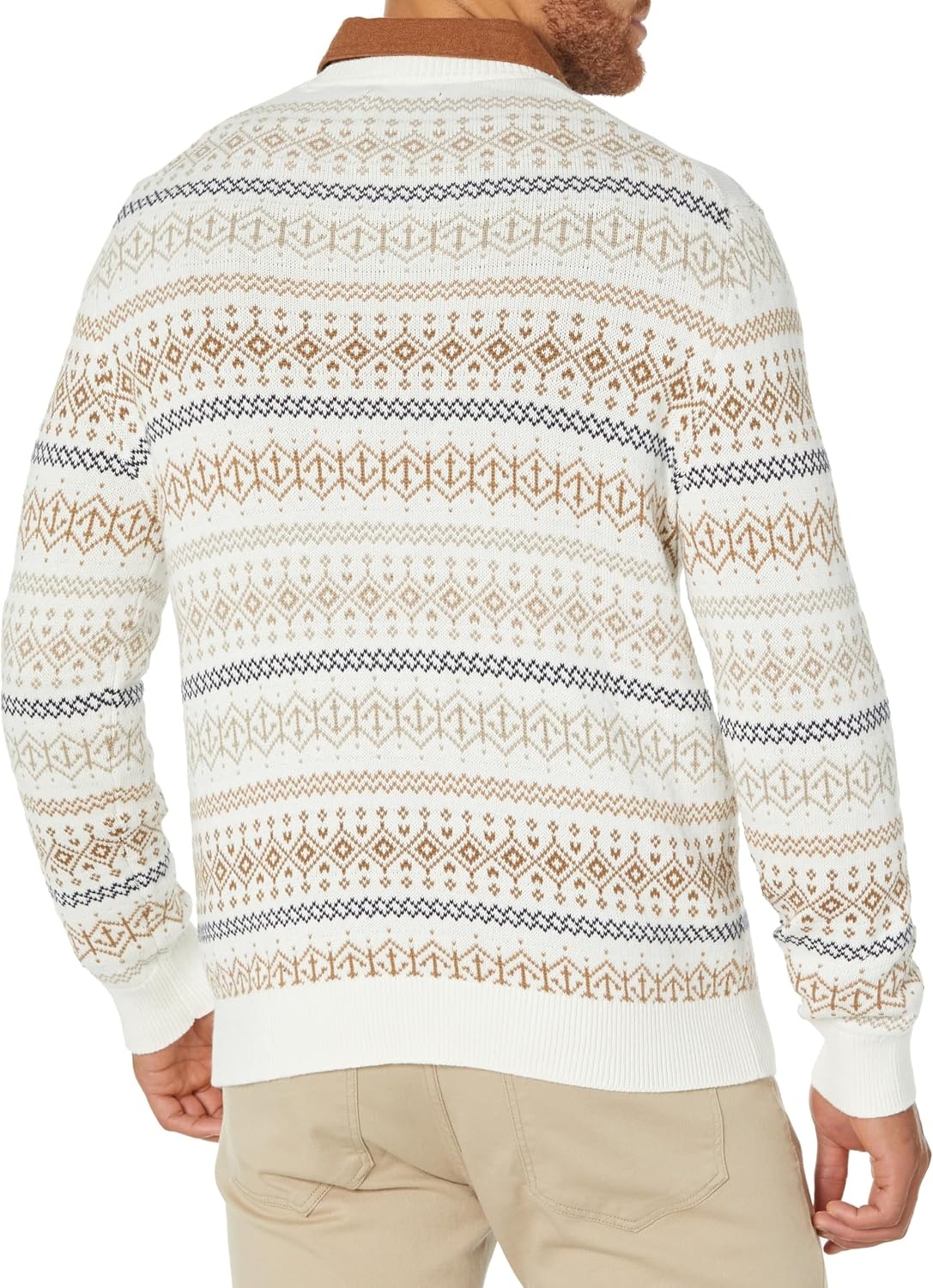 image:imageNautica Mens Nautica Fair Isle Crewneck SweaterMarshmallow