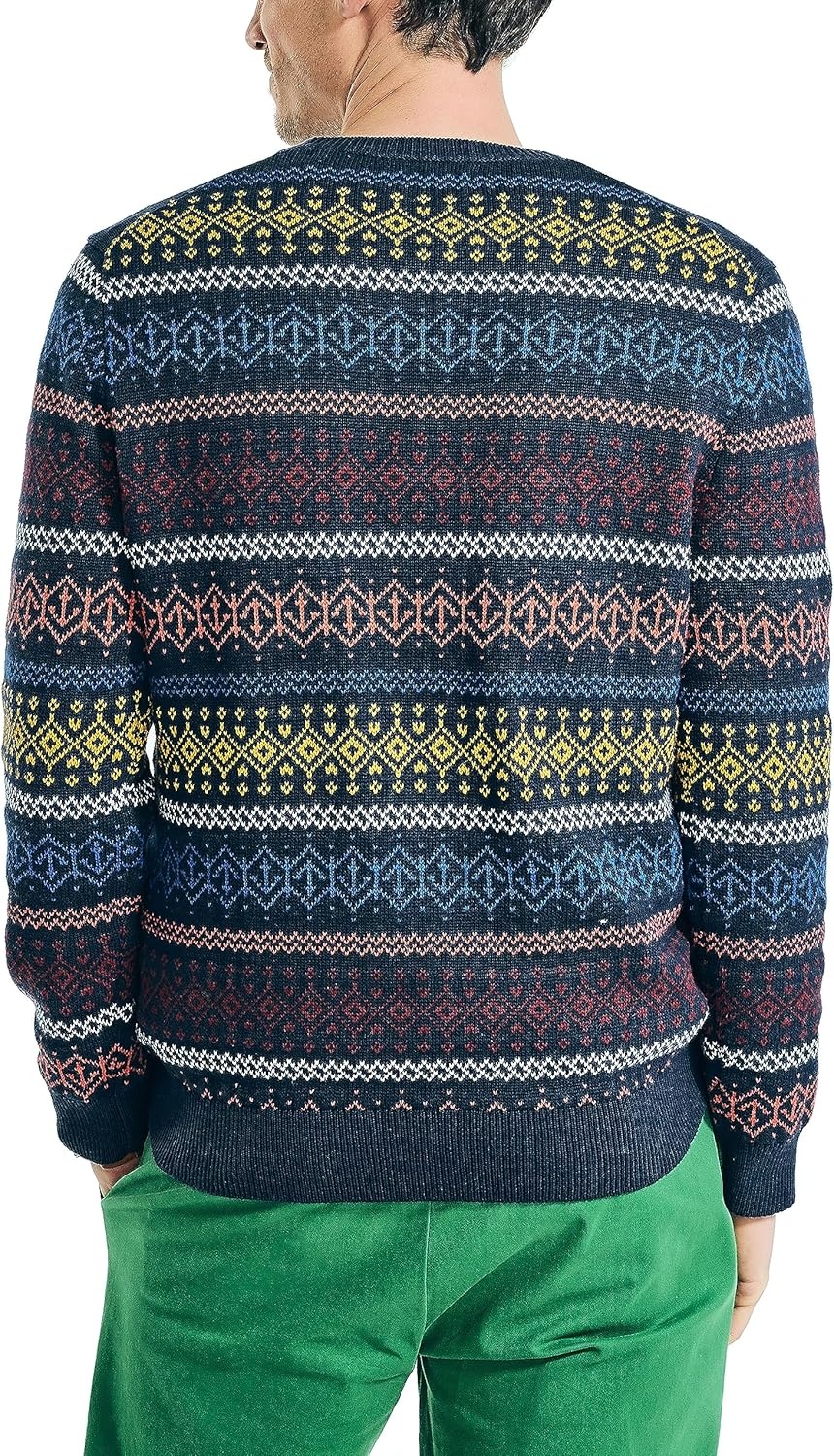 image:imageNautica Mens Nautica Fair Isle Crewneck SweaterNavy Seas