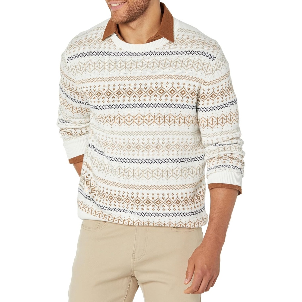 image:imageNautica Mens Nautica Fair Isle Crewneck SweaterMarshmallow