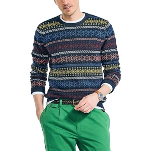 Nautica Mens Nautica Fair Isle Crewneck Sweater(Navy Seas)