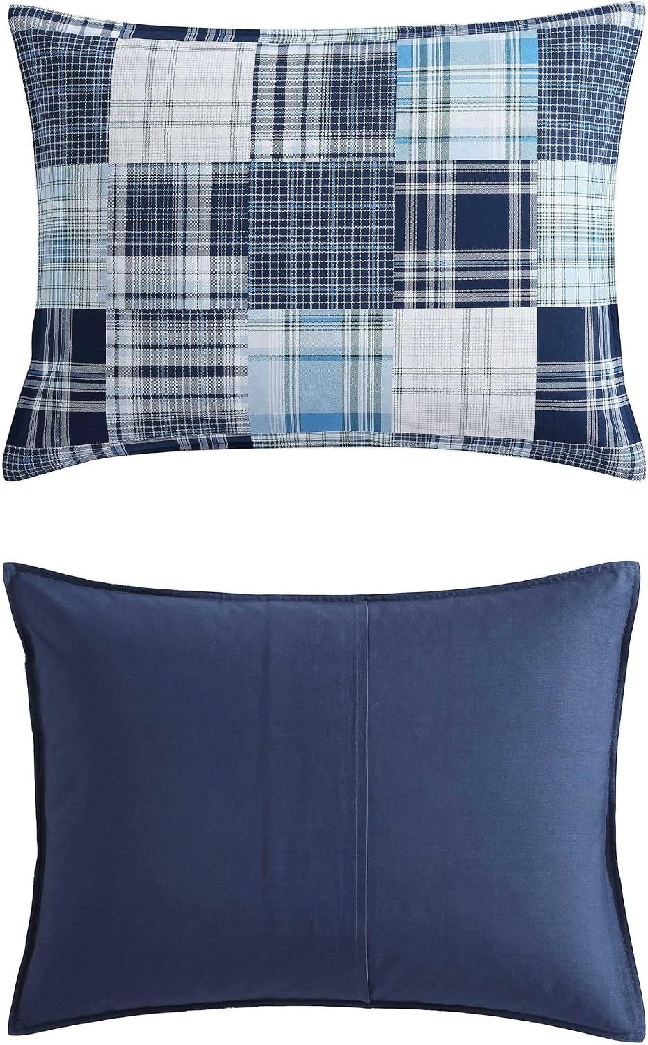 image:imageNautica TwinTwin XL Comforter Set Cotton Bedding with Matching Sham Patchwork Print Bed Set Medium Weight for Year Round Use Dorm Essentials Mason BlueMason Blue