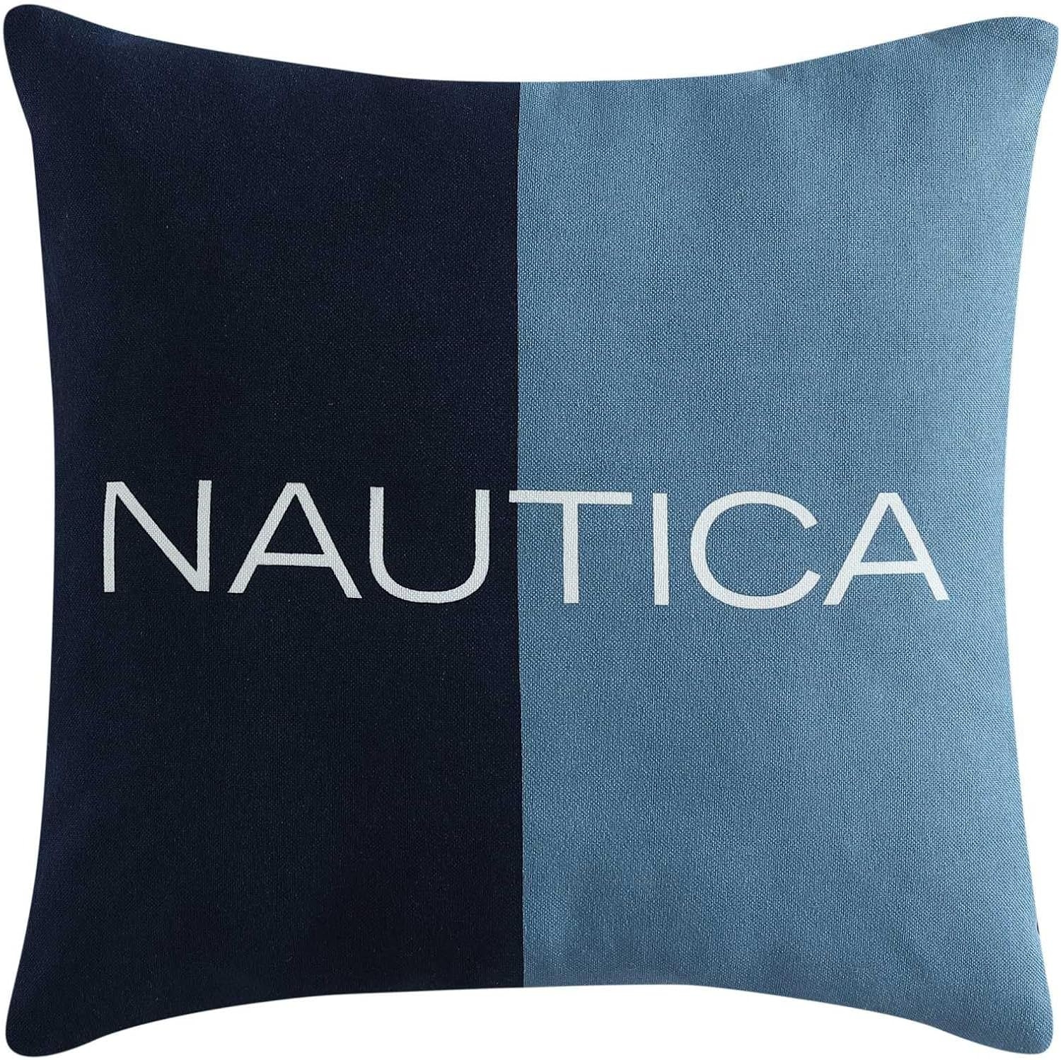 image:imageNautica TwinTwin XL Comforter Set Cotton Bedding with Matching Sham Patchwork Print Bed Set Medium Weight for Year Round Use Dorm Essentials Mason BlueElliot Blue