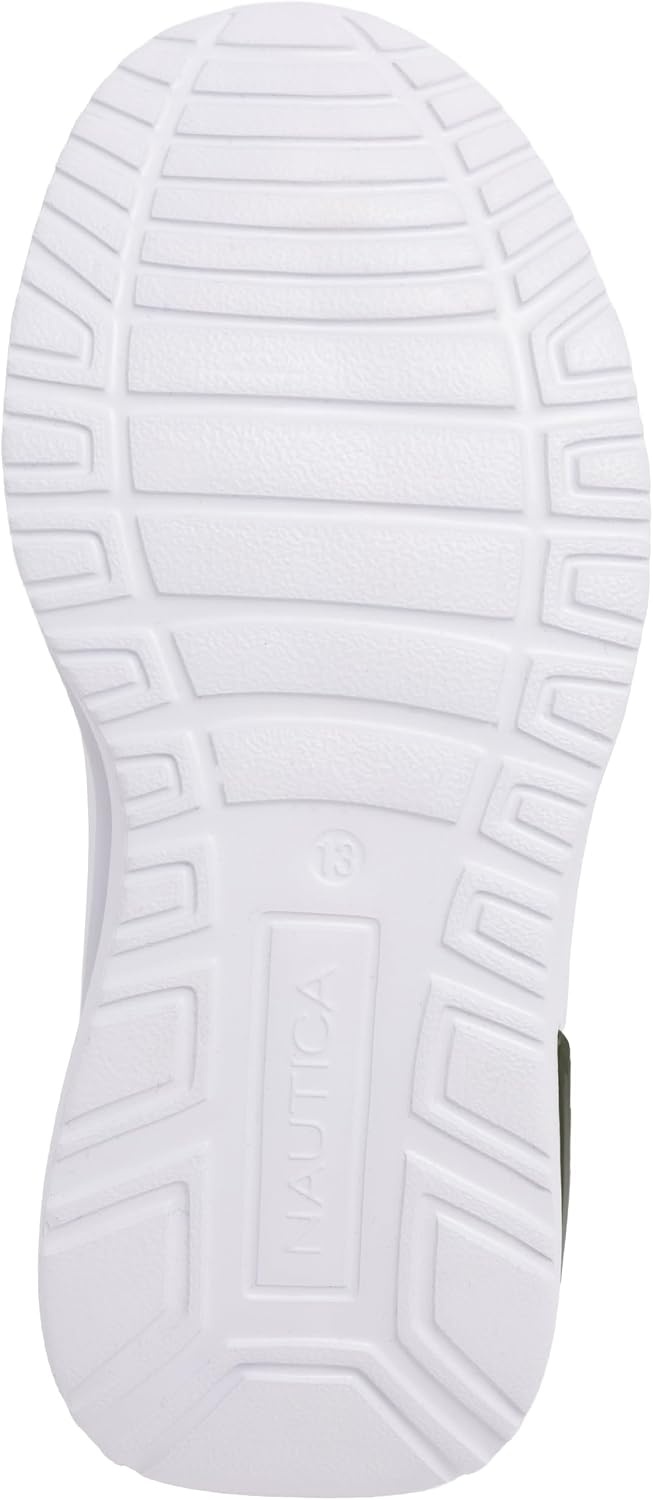 image:imageNautica Kids Athletic SlipOn Sneakers Comfortable Bungee Running Shoes for Boys and Girls Stylish and Supportive Footwear for Active Kids Big KidLittle KidToddlerOlive Black