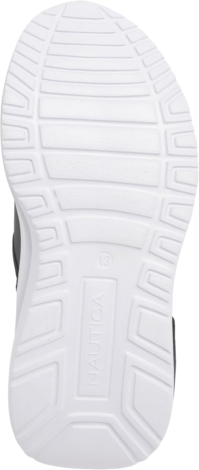 image:imageNautica Kids Athletic SlipOn Sneakers Comfortable Bungee Running Shoes for Boys and Girls Stylish and Supportive Footwear for Active Kids Big KidLittle KidToddlerBlack Grey
