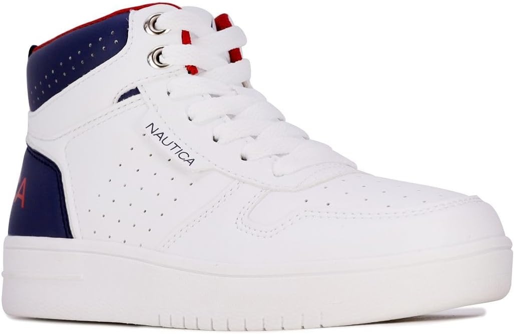 image:imageNautica Kids Boys and Girls High Top Shoe Casual Fashion Basketball Boot Sneakers Big KidLittle Kid Sizes HorizonAmericana