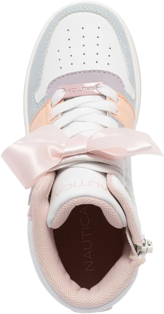 image:imageNautica Kids Boys and Girls High Top Shoe Casual Fashion Basketball Boot Sneakers Big KidLittle Kid Sizes HorizonBlush Pastel