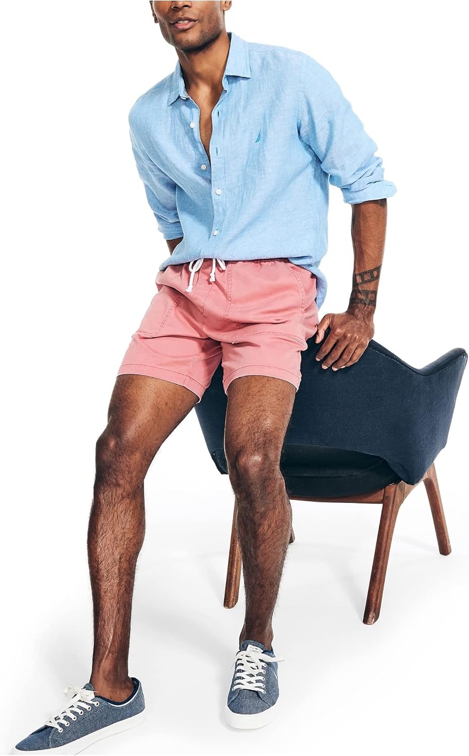 image:imageNautica Mens 7 Pullon Boardwalk ShortMineral Red
