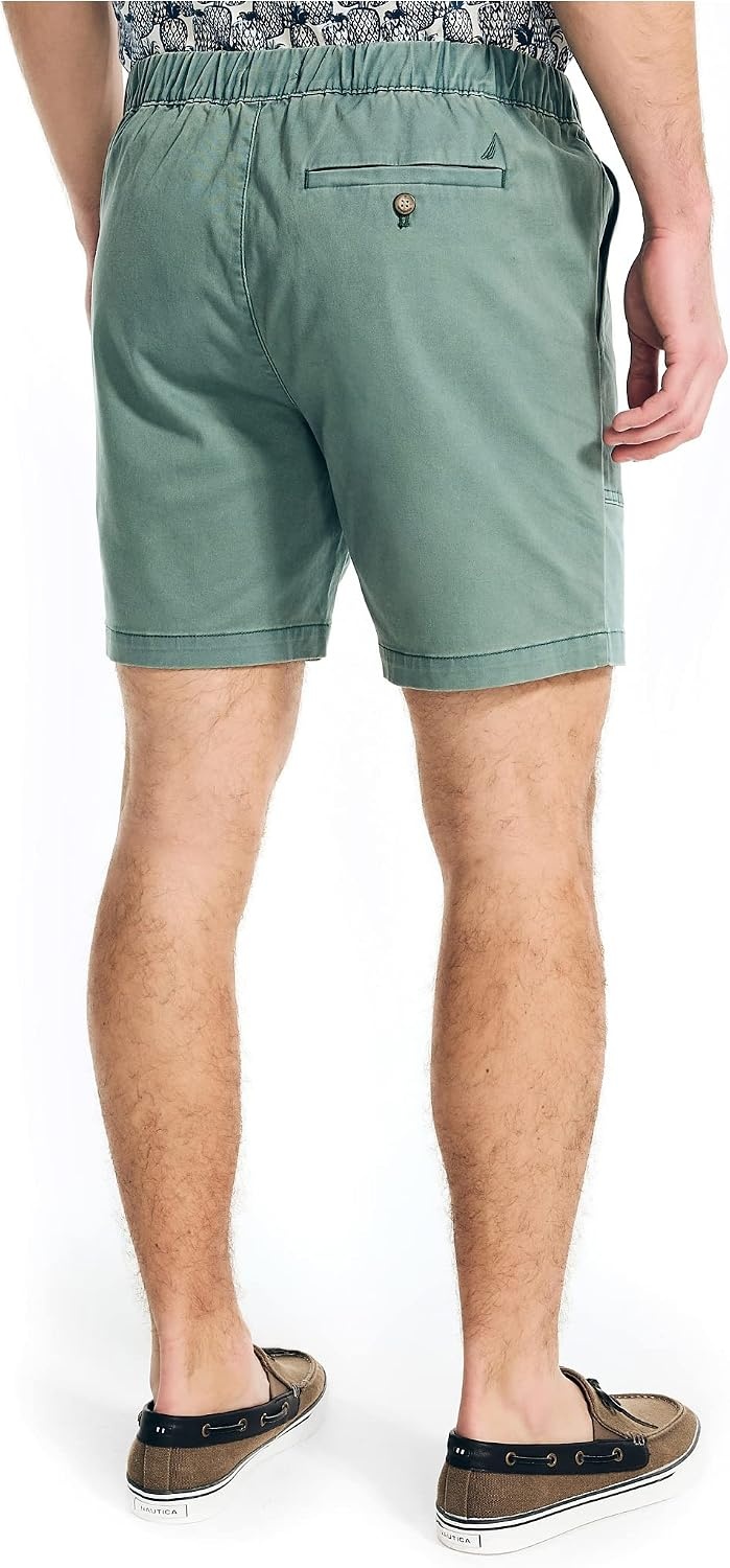 image:imageNautica Mens 7 Pullon Boardwalk ShortSilver Pine