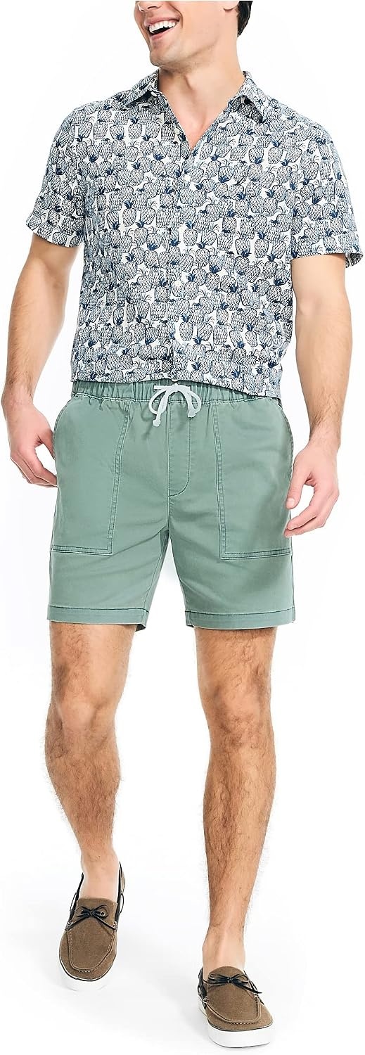 image:imageNautica Mens 7 Pullon Boardwalk ShortSilver Pine
