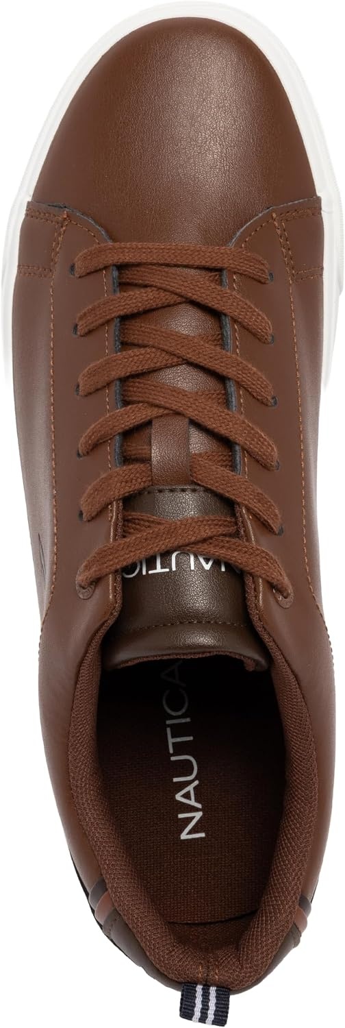 image:imageNautica Mens Casual Shoe Classic LaceUp Low Top Loafer Fashion Sneaker in Medium amp Wide Width SizesCognac