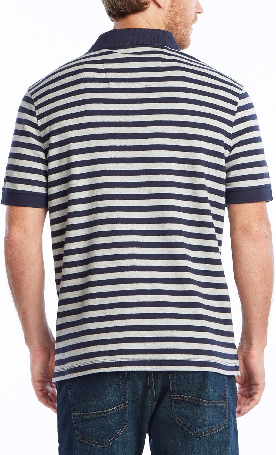 image:imageNautica Mens Classic Fit 100 Cotton Soft Short Sleeve Stripe Polo ShirtNavy