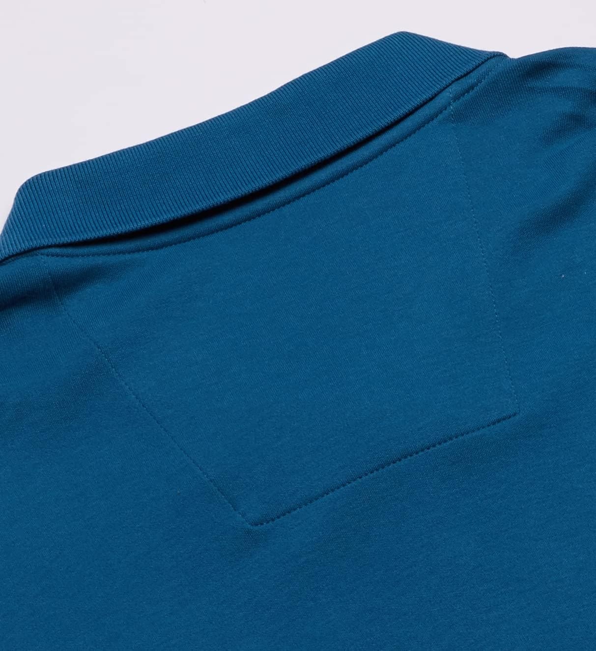 image:imageNautica Mens Classic Fit Short Sleeve Dual Tipped Collar Polo ShirtCargo Blue