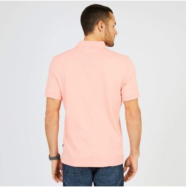 image:imageNautica Mens Classic Fit Short Sleeve Dual Tipped Collar Polo ShirtCoral Sands