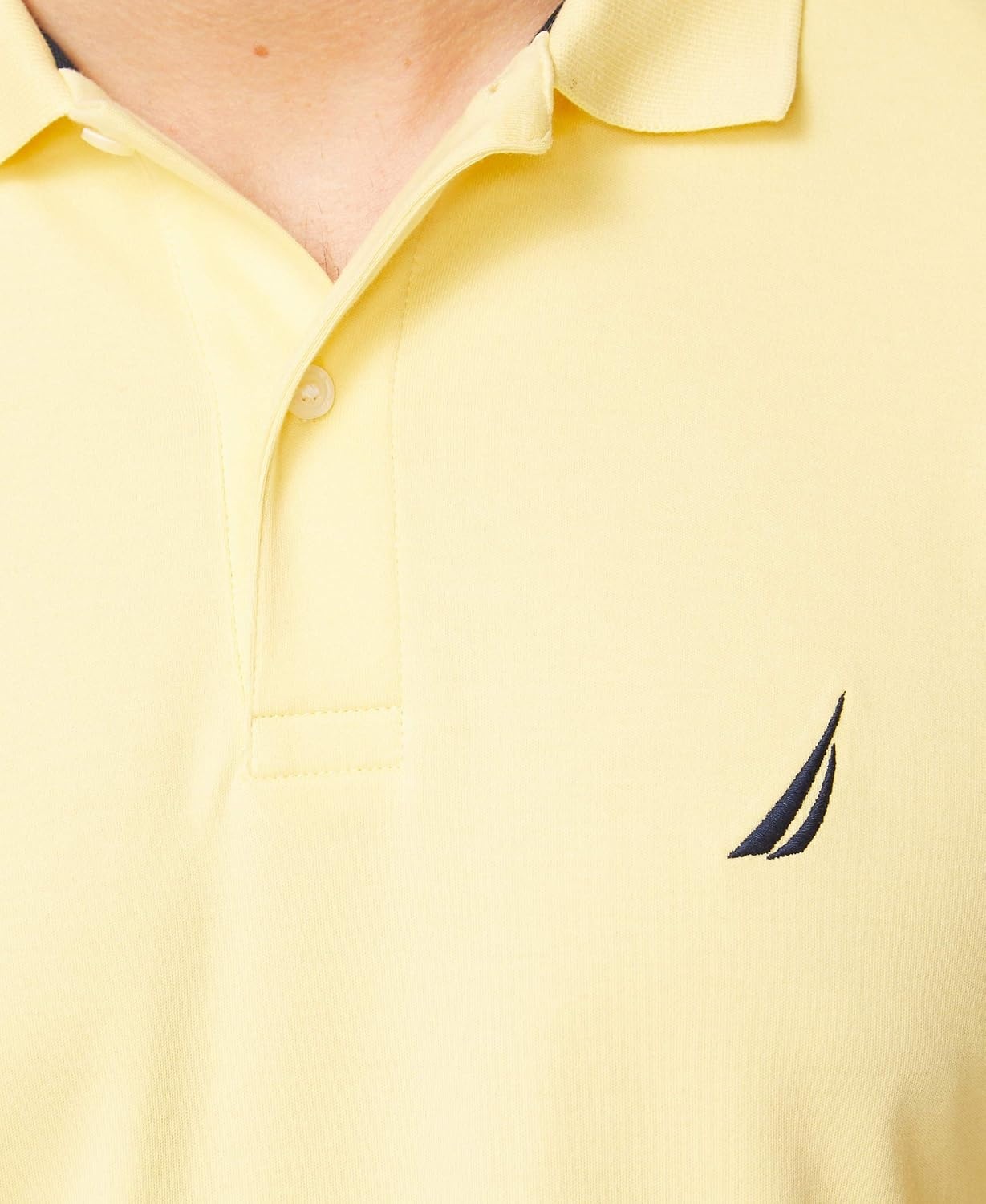 image:imageNautica Mens Classic Fit Short Sleeve Dual Tipped Collar Polo ShirtCorn Solid