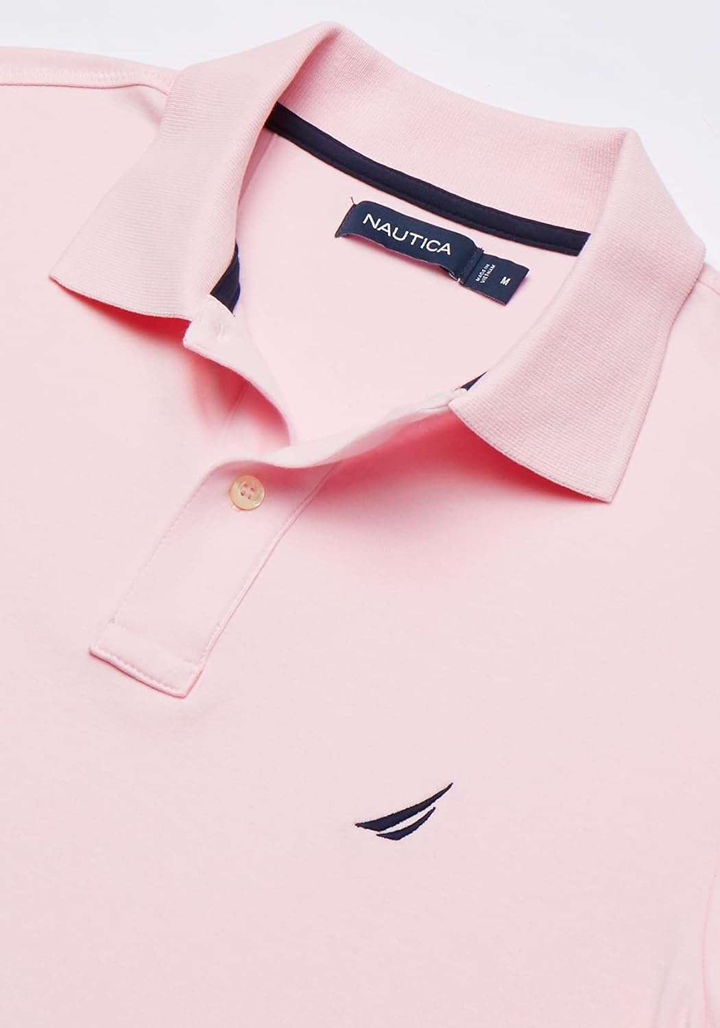 image:imageNautica Mens Classic Fit Short Sleeve Dual Tipped Collar Polo ShirtCradle Pink