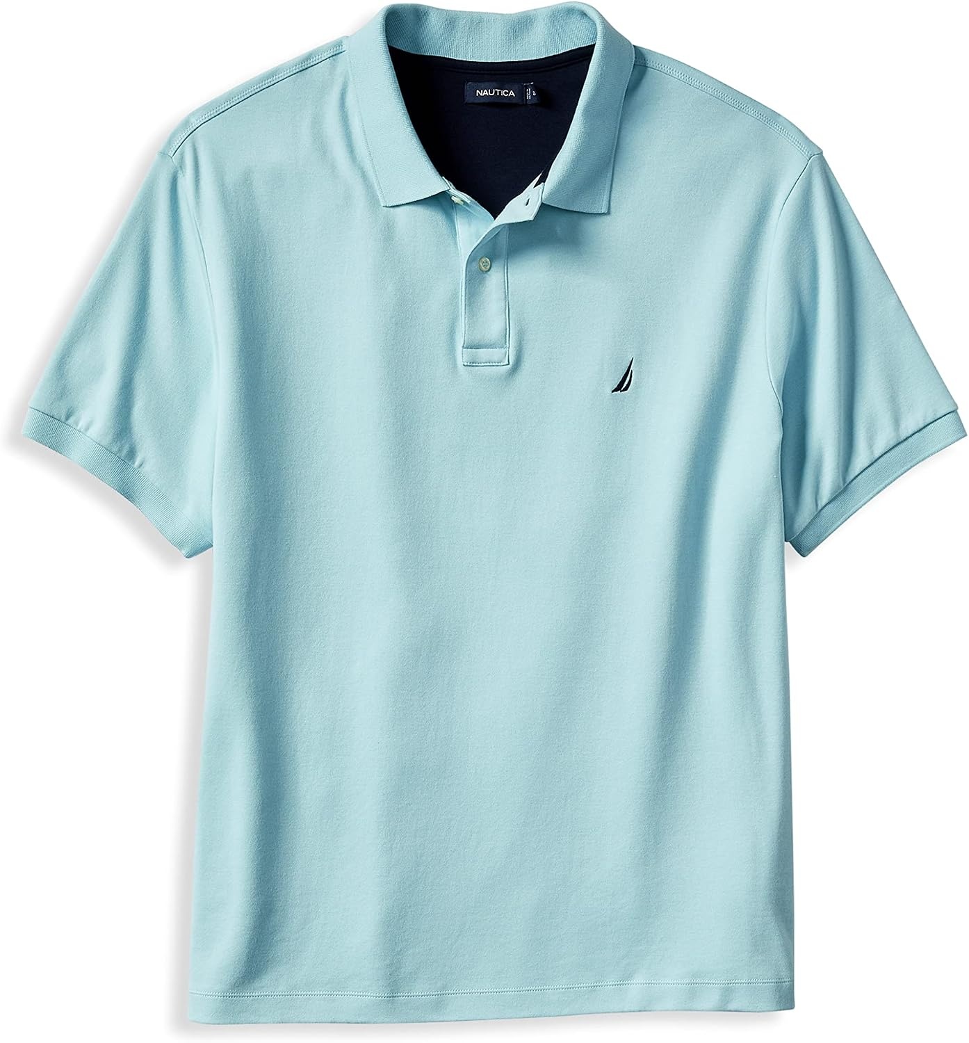 image:imageNautica Mens Classic Fit Short Sleeve Dual Tipped Collar Polo ShirtHarbor Mist