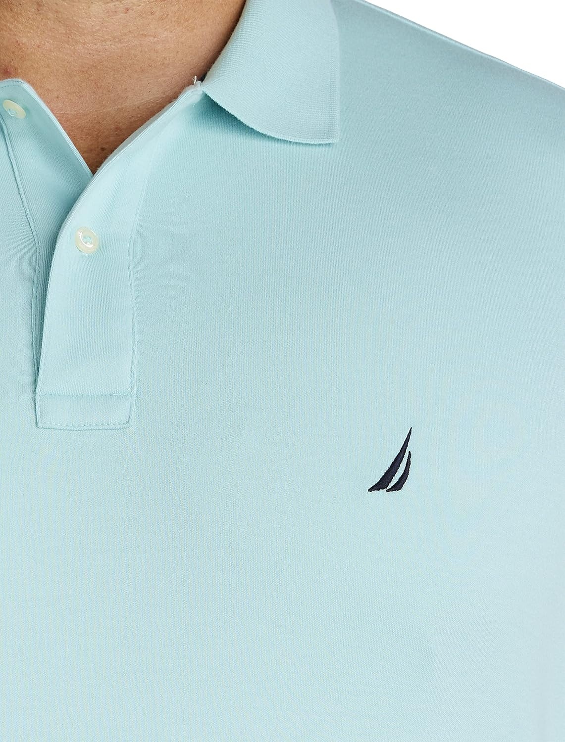 image:imageNautica Mens Classic Fit Short Sleeve Dual Tipped Collar Polo ShirtHarbor Mist